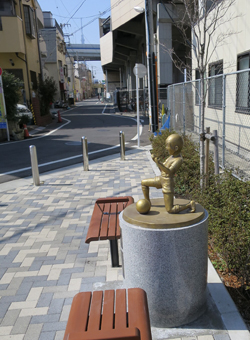 キャプテン翼 四つ木地域限定 銅像マスコットストラップ 高橋陽一 葛飾